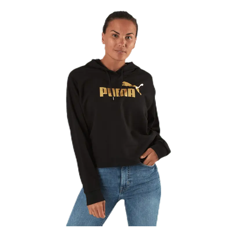 ESS+ Metallic Cropped Hoody TR Black/Gold