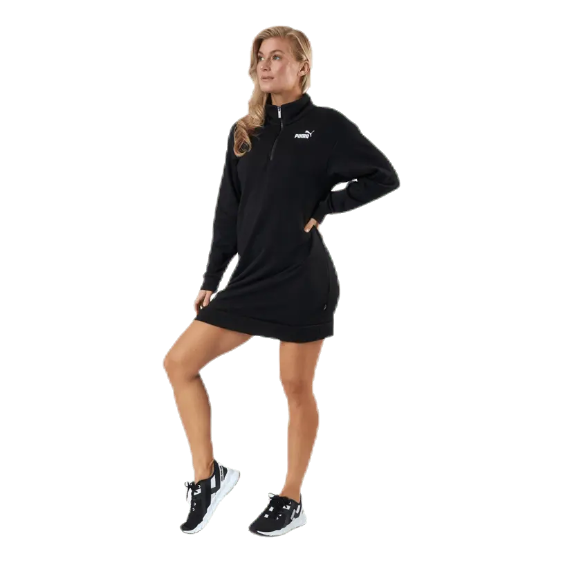 Ess+ Half-Zip Dress Tr Black