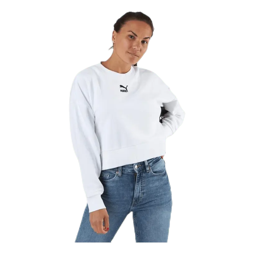 Classics Cropped Crew White