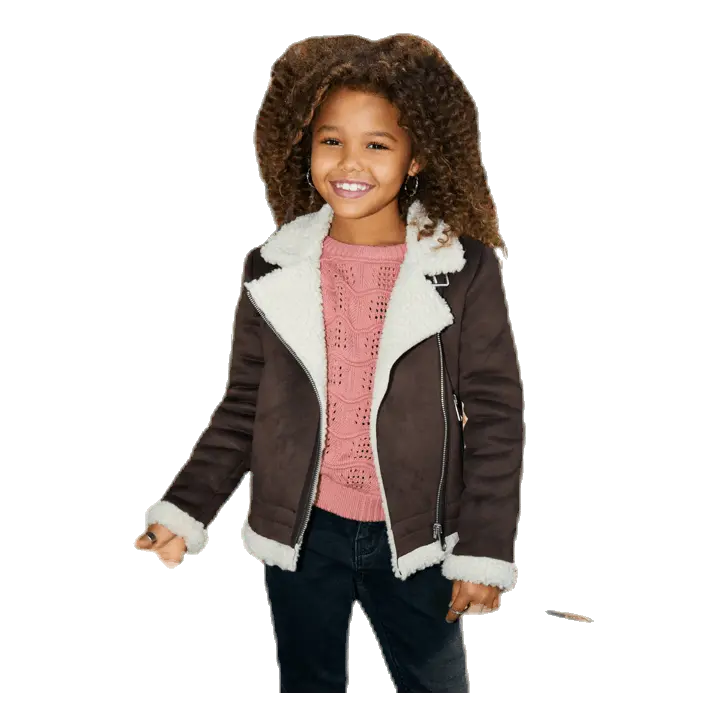 Diana Bonded Aviator Jacket Brown