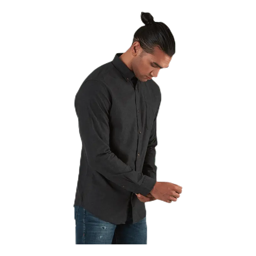 Classic Melange Shirt L/S Grey