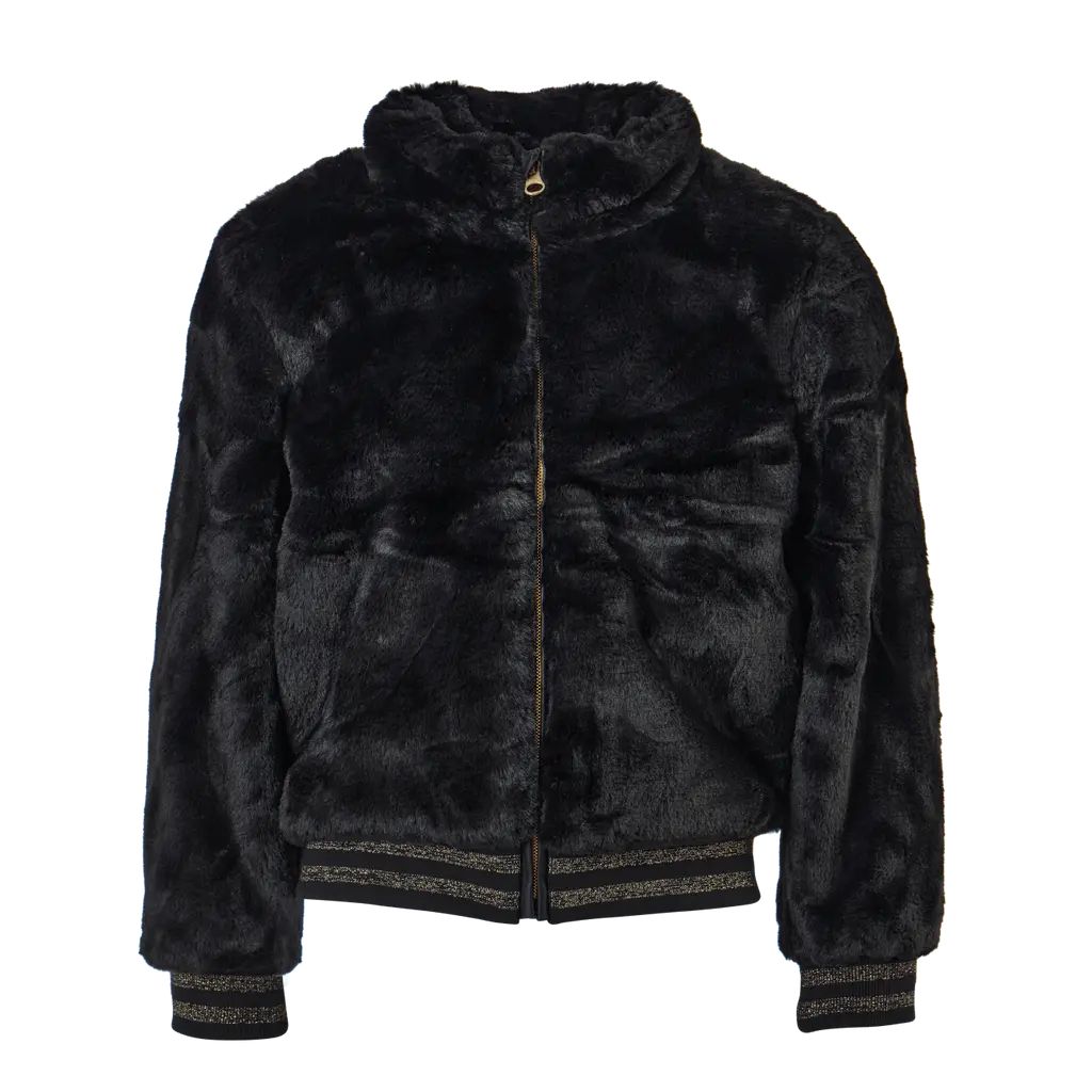 Nkfmanette Faux Fur Bomber Jac Black