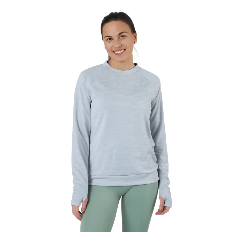 Pacer Women's Running Crew Lt Smoke Grey/htr/reflective S