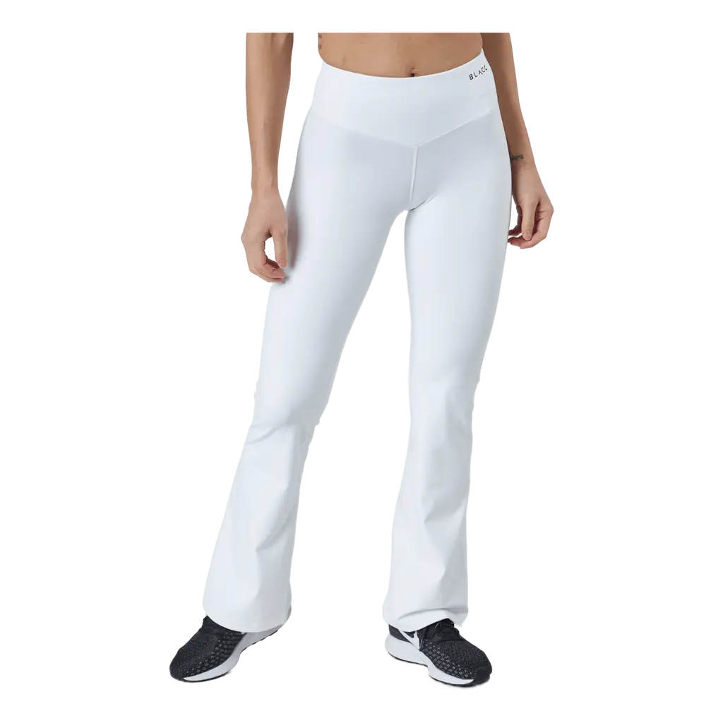 Flatter High Waist Flare Pants White