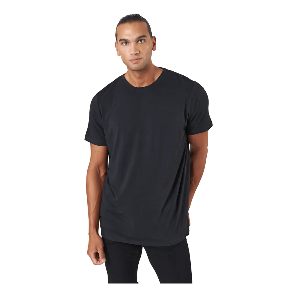 R-neck Tee Bamboo Black