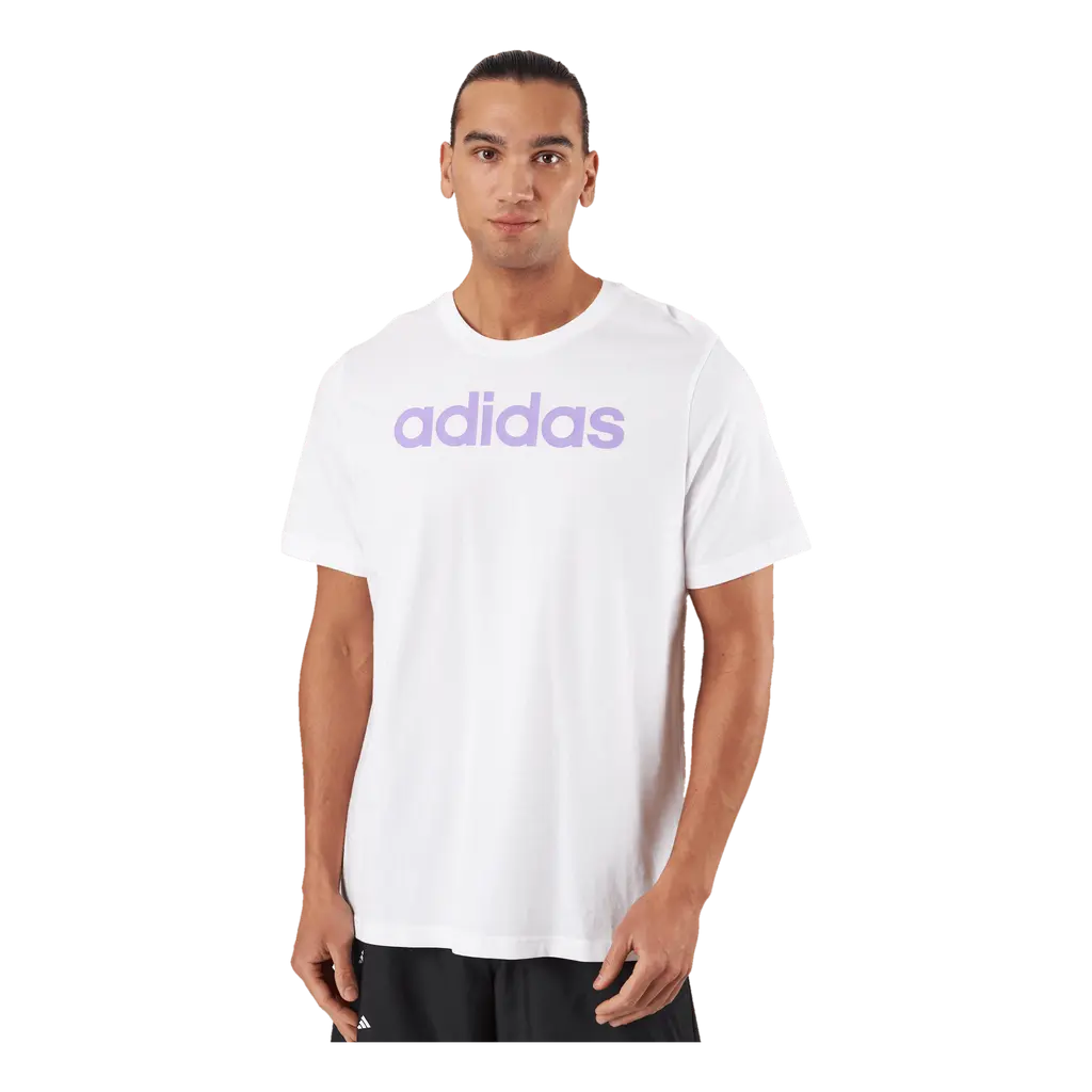Essentials Single Jersey Linear Embroidered Logo T-Shirt White