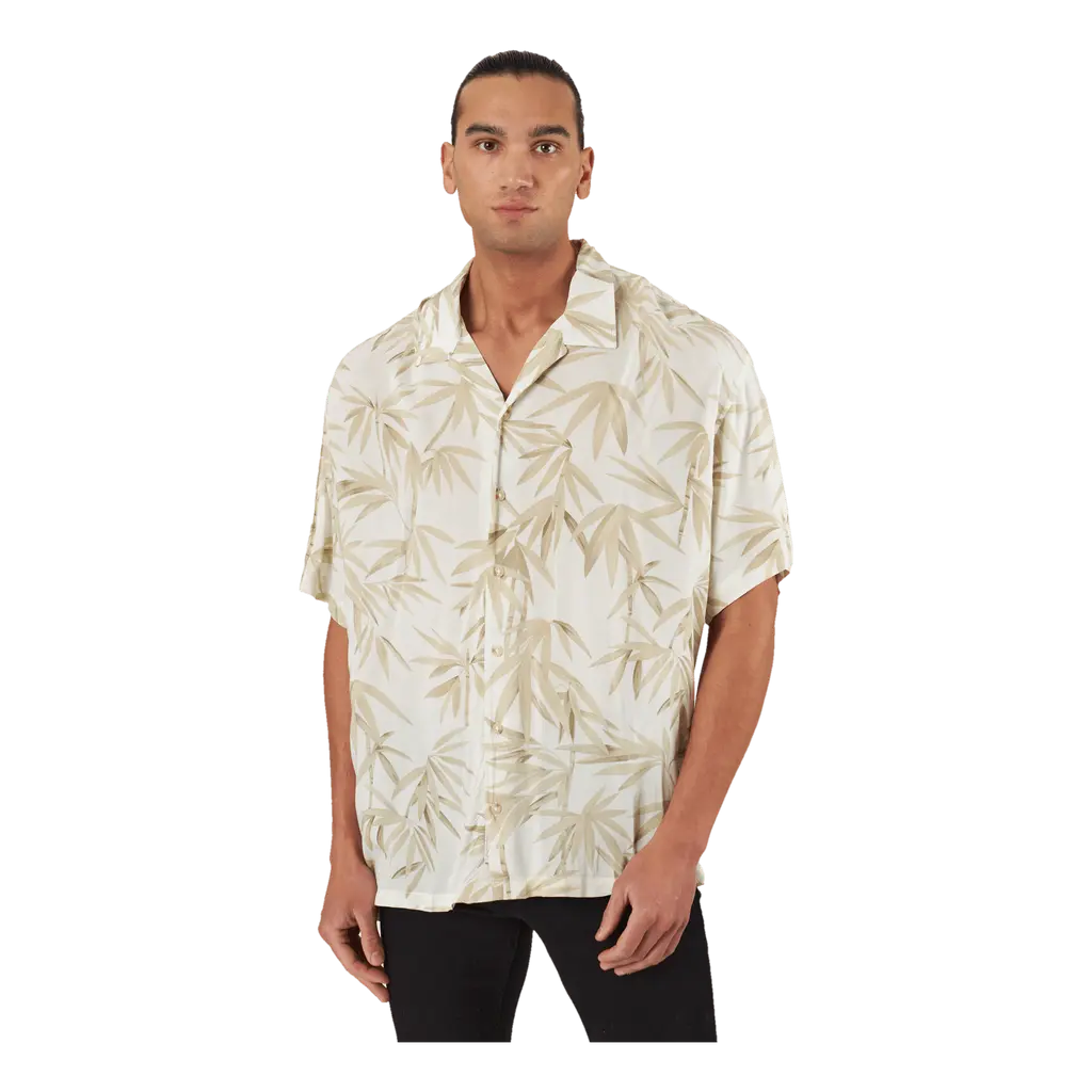 Jprbluray Print Resort Shirt S White