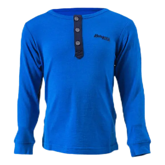 Myske Wool Kids Shirt Blue