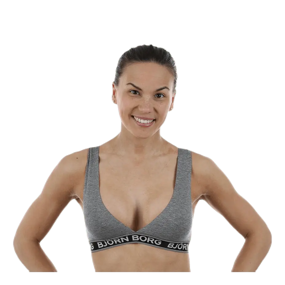Iconic Cotton Bra 1-p Grey