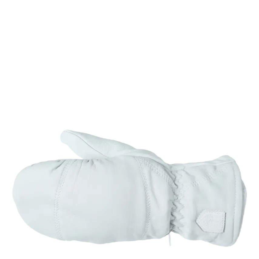 Leather Box Mitt White