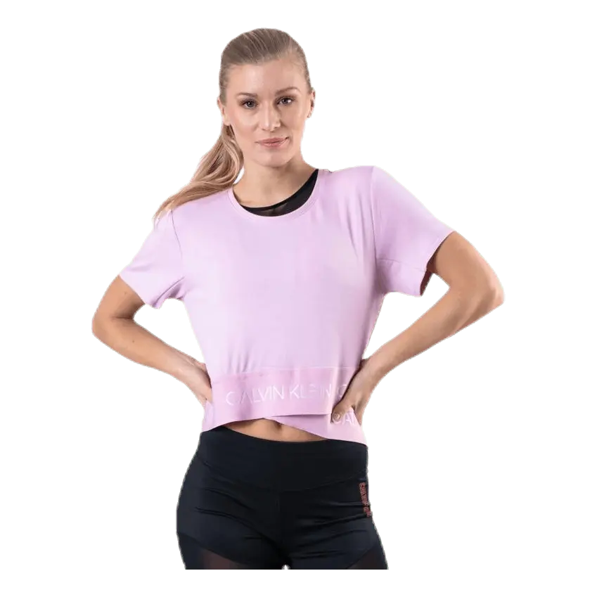Cropped Short Sleeve T-Shirt Pink