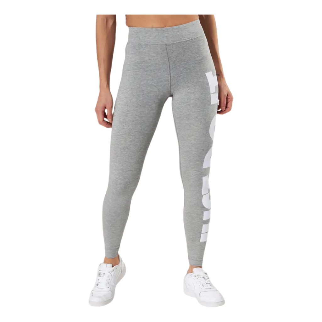 Sportswear Essential Women's High-Waisted Graphic Leggings DK GREY HEATHER/WHITE