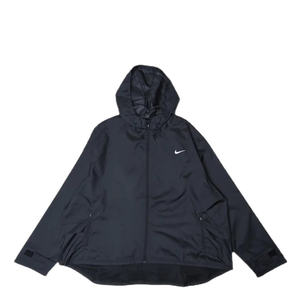 Essential Women's Running Jacket (Plus Size) BLACK/REFLECTIVE SILV