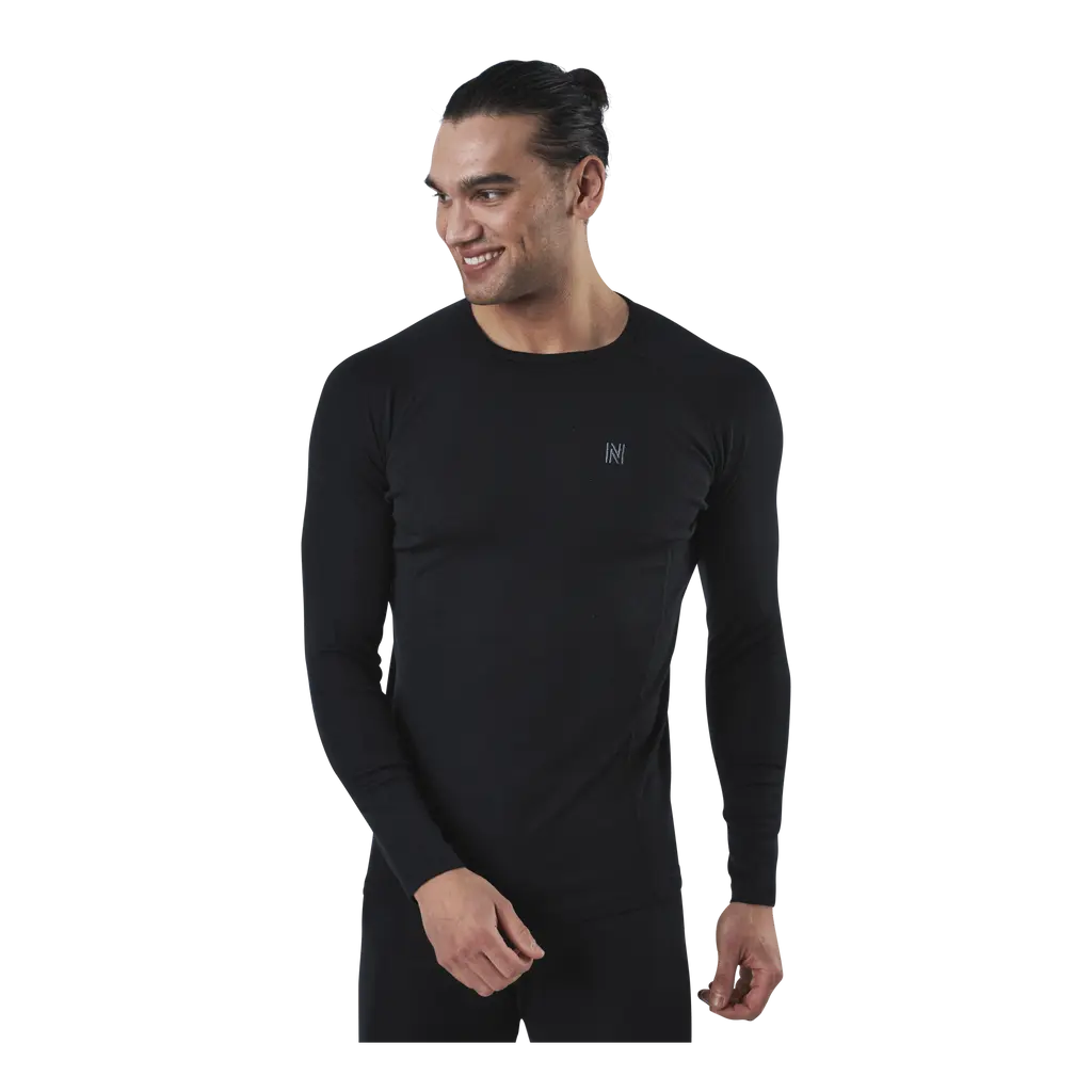 Ragnar Long Sleeve Base Layer 100% Merino Wool Black