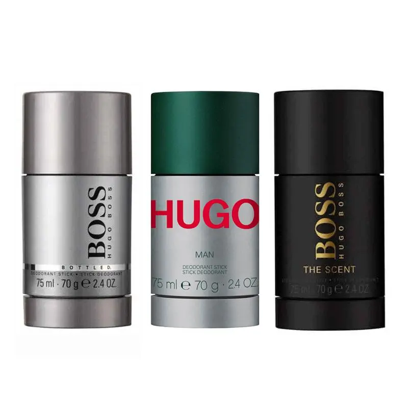 3-pack Hugo Boss Deostick (Bottled + Hugo Man + The Scent 75ml) - StylingAgenten Norge