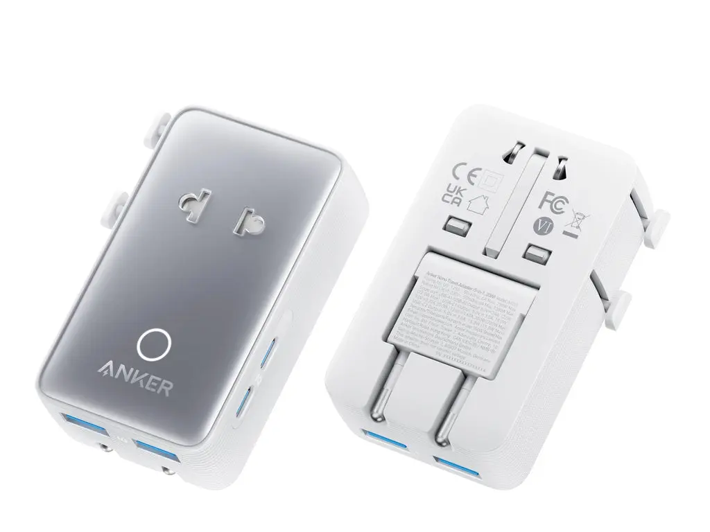 Anker 20W Reiseadapter 5-in-1 - Hvit