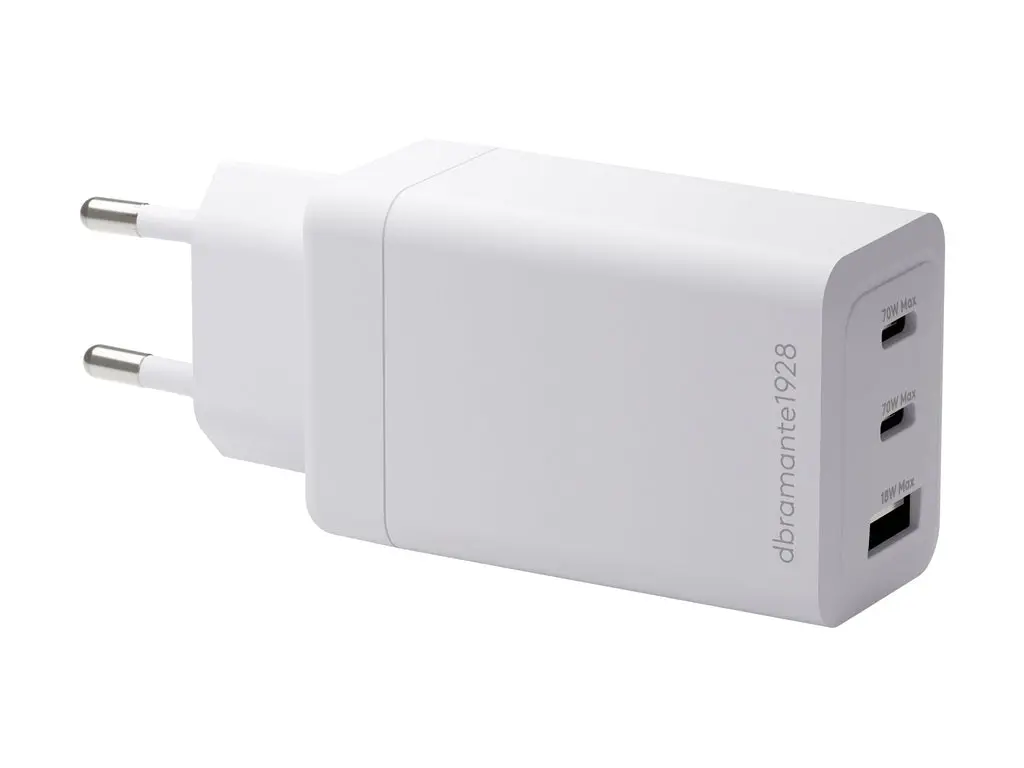 dbramante 70W Multi-Strømadapter USB-C og USB-A - Hvit