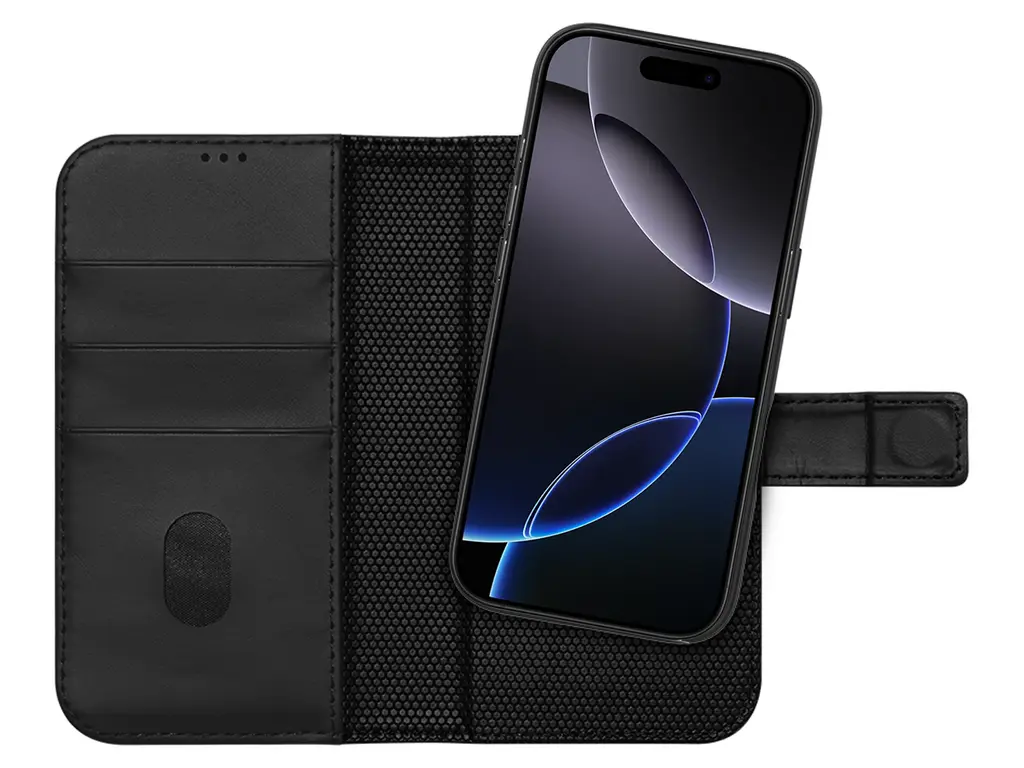 Lommebok med magnetdeksel iPhone 16 Pro - Svart