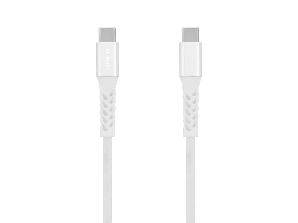 Key GRS Ladekabel USB-C til USB-C 1m - Hvit