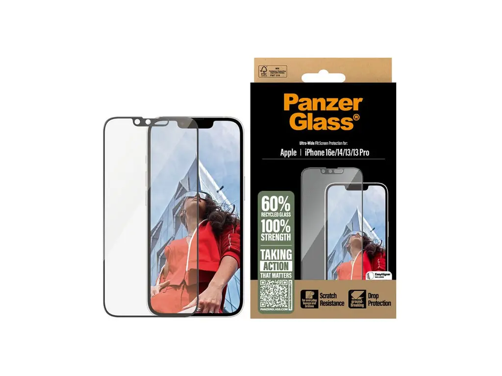 PanzerGlass UWF Skjermbeskyttelse iPhone 17e/16e/14/13/13 Pro