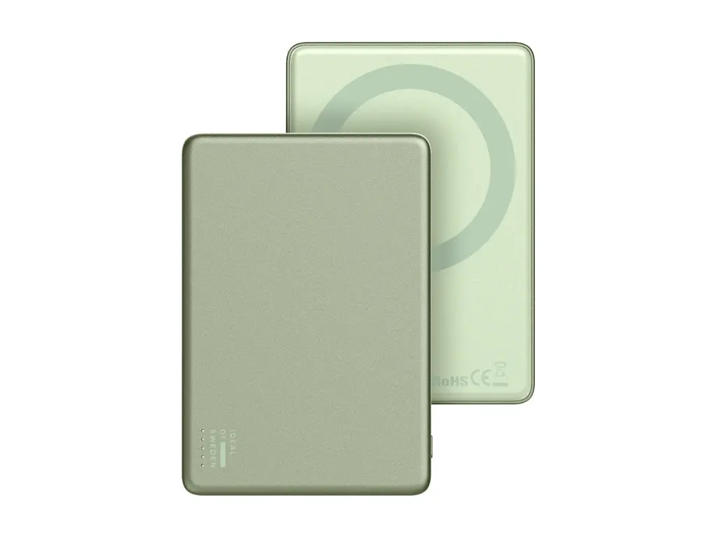 iDeal Slim PowerBank m/Magsafe 5000 mAh - Salviegrønn
