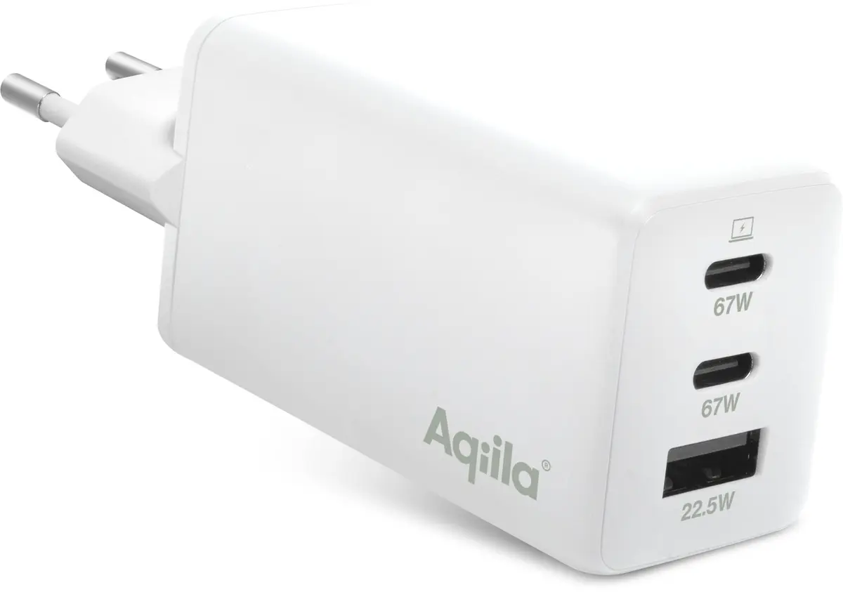 Aqiila Chargebird W3 - 2xUSB C, 1x USB A + PD Vegglader