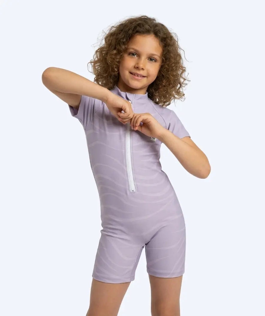 Watery UV-drakt til barn - Fjord Kortermet Rashguard - Lilla