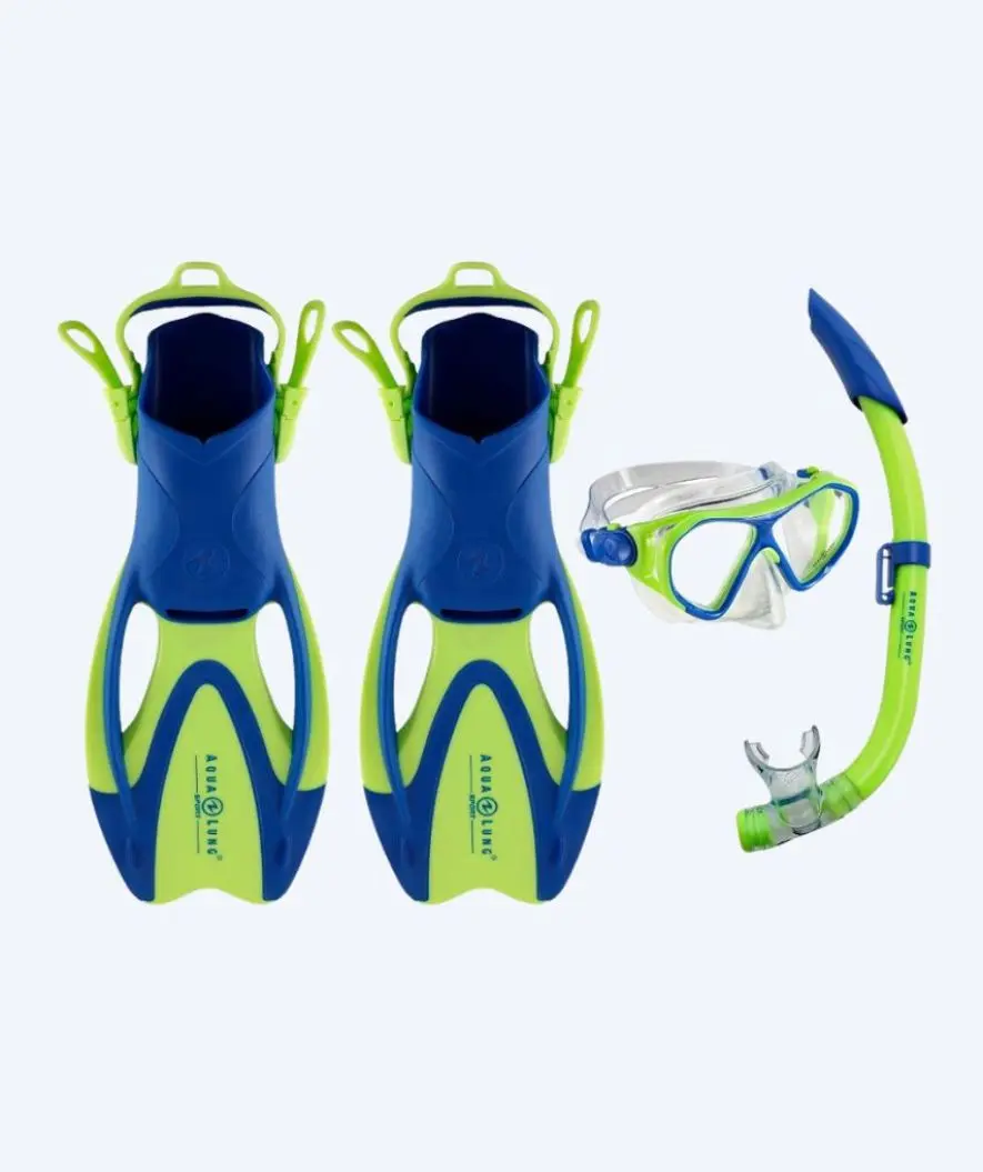 Aqualung snorkelsett til barn - Urchin - Grønn/blå