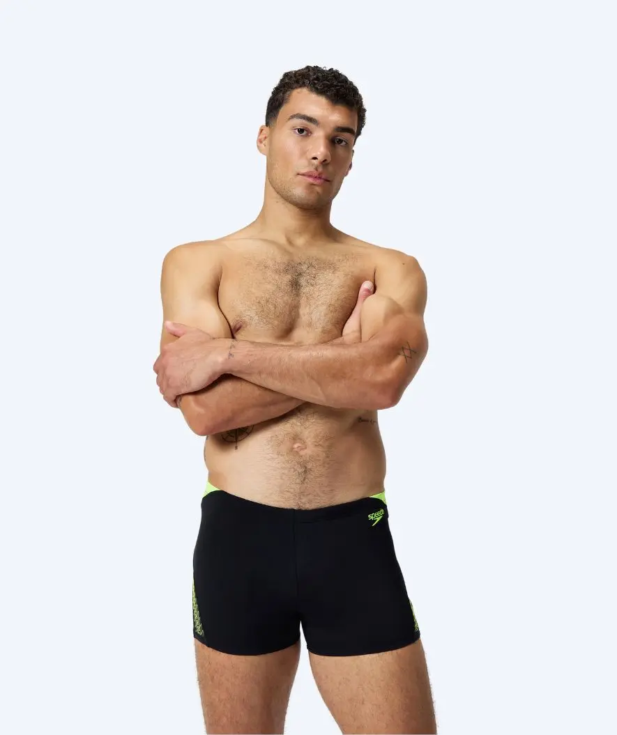 Speedo aquashorts til menn - Hyperboom Splice - Svart/gul