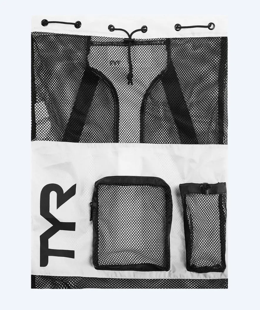 TYR svømmenett - Big Mesh Mummy 40L - Hvit/svart