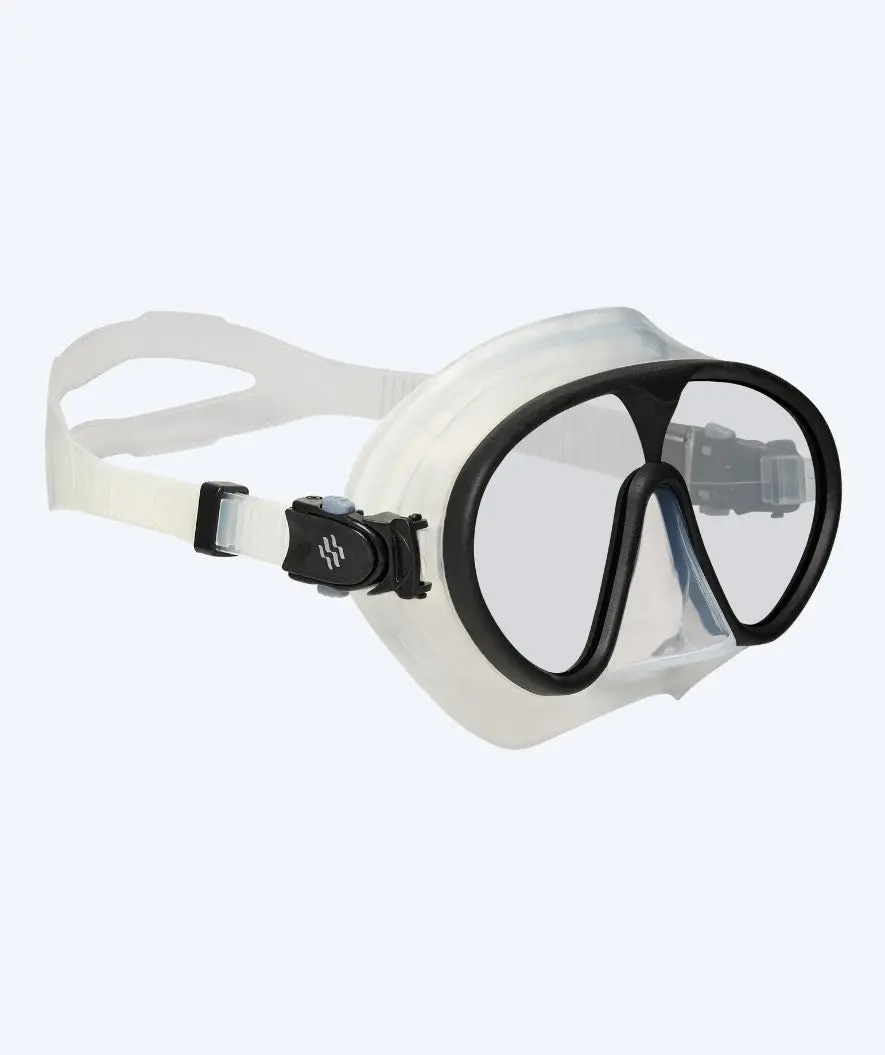 Watery dykkemaske til voksne (+12) - Chisa - Svart/klar