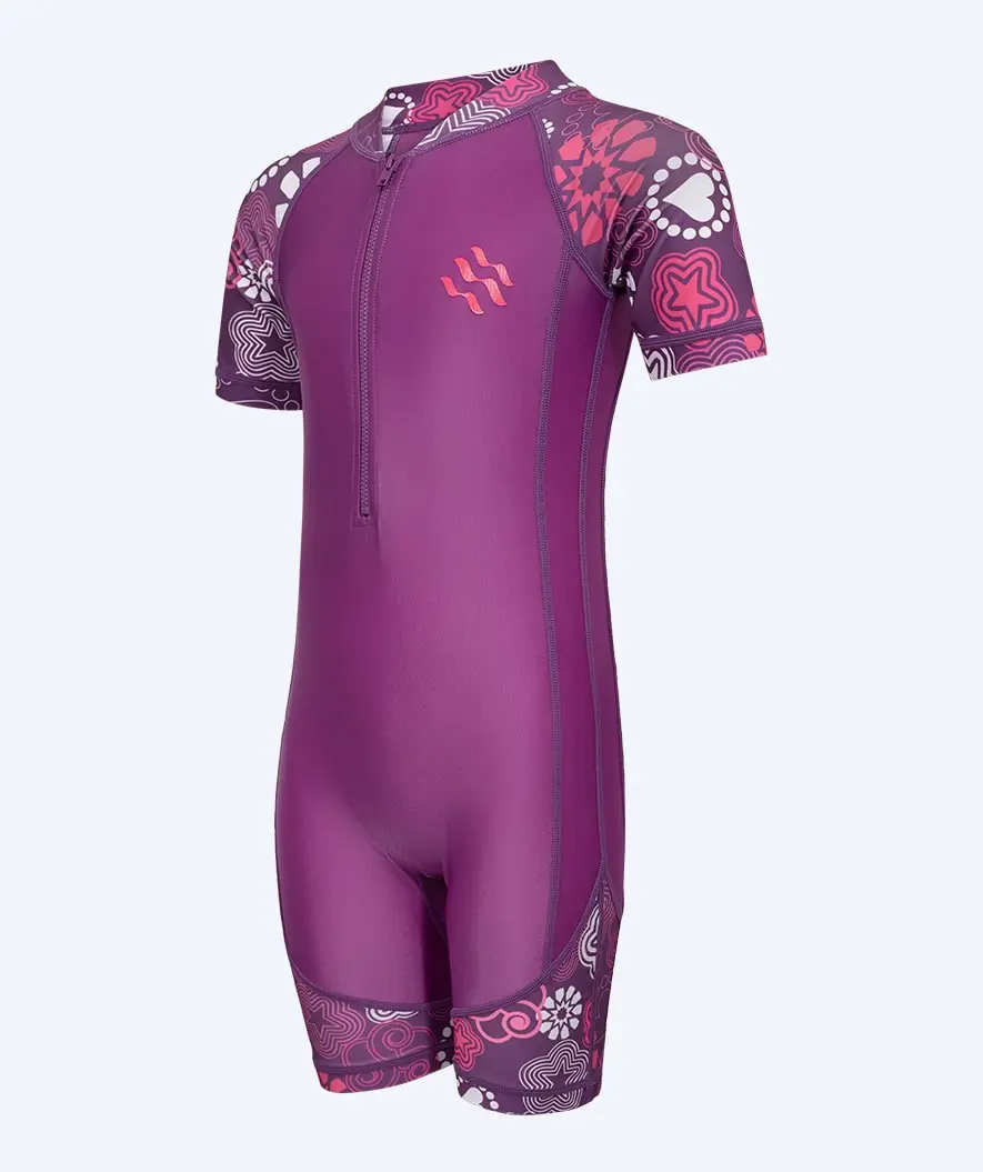 Watery UV-drakt til barn - Athena Kortermet Rashguard - Lilla