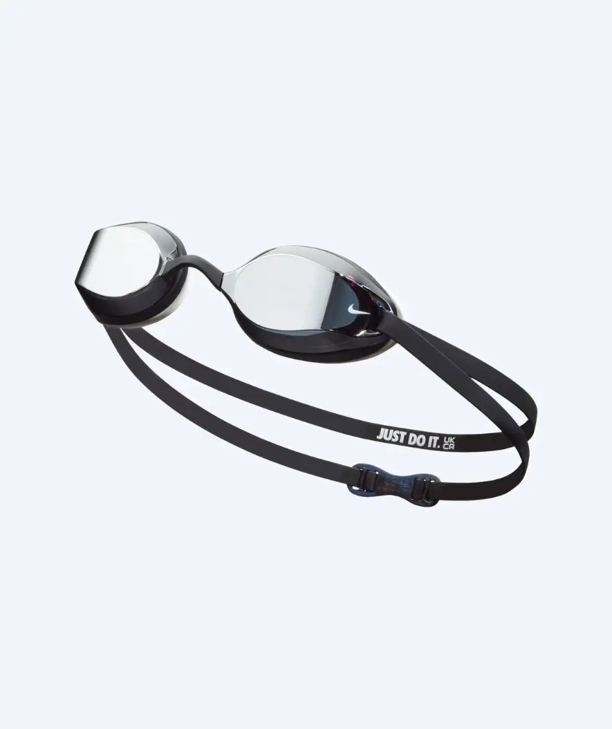 Nike Elite svømmebriller - Legacy Comfort Mirror - Svart/sølv