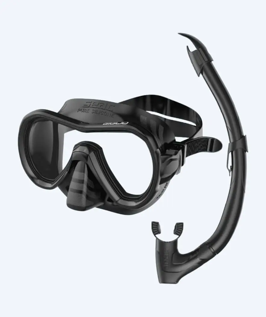 SEAC Combo snorkelsett til voksne - Giglio - Svart