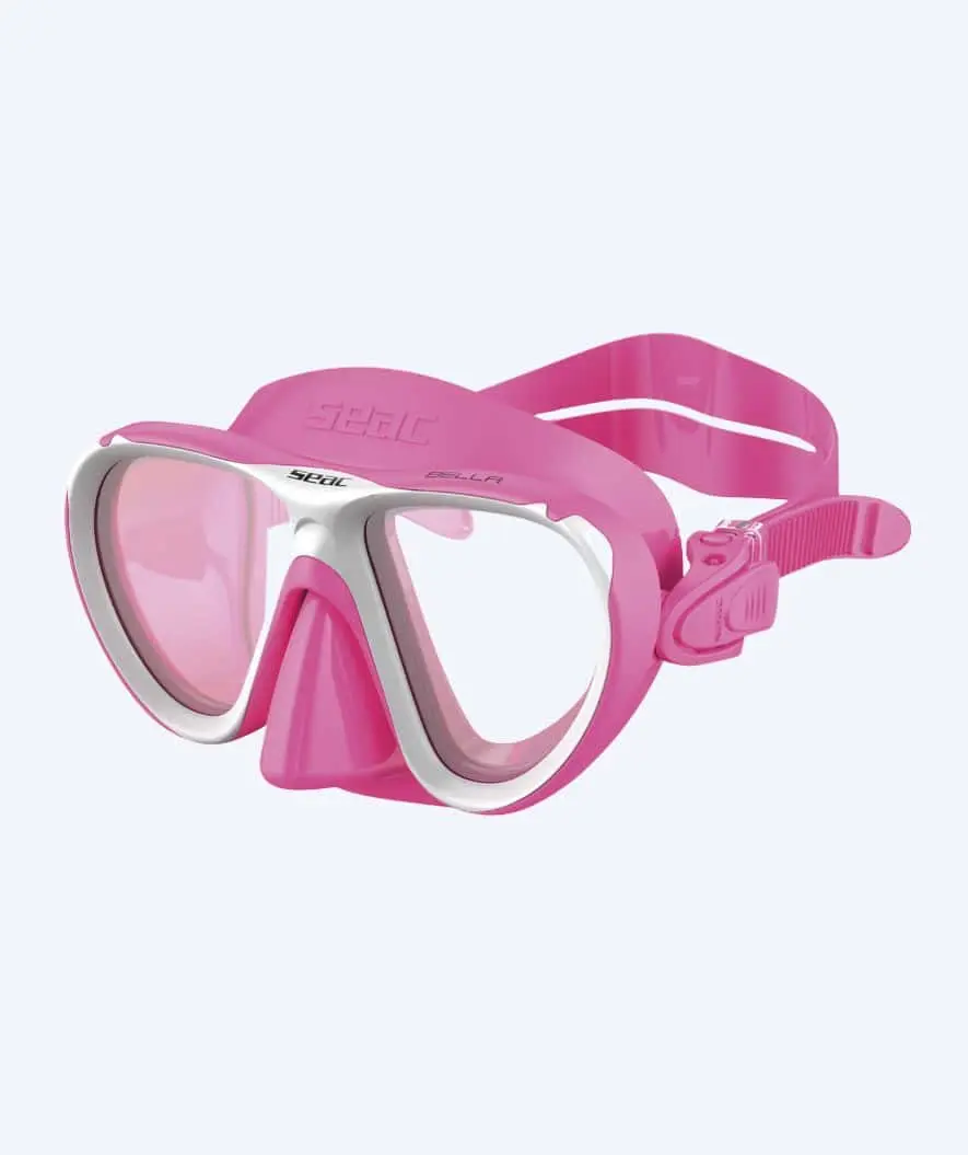 SEAC dykkemaske til barn (4-8) - Bella - Rosa/hvit