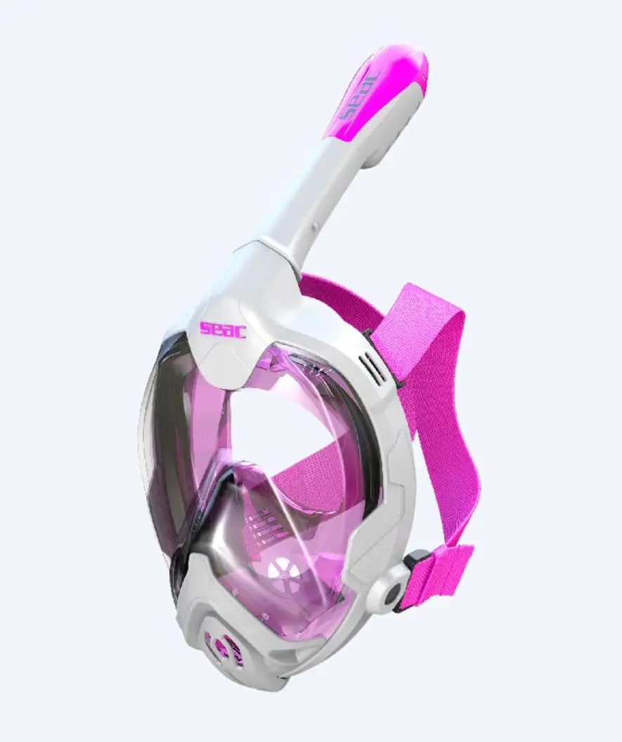 SEAC full face-dykkemaske til barn - Magica XS/S - Rosa/hvit