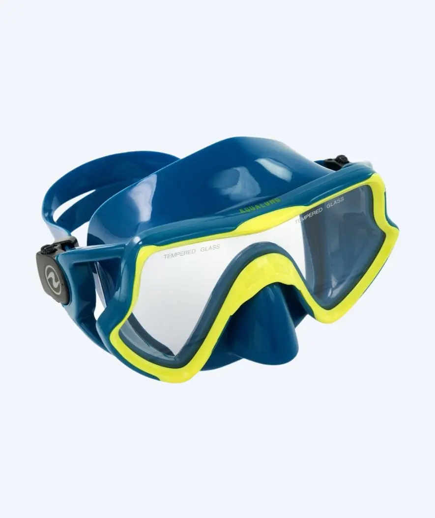 Aqualung dykkemaske til voksne - Trooper - Mørkeblå/gul