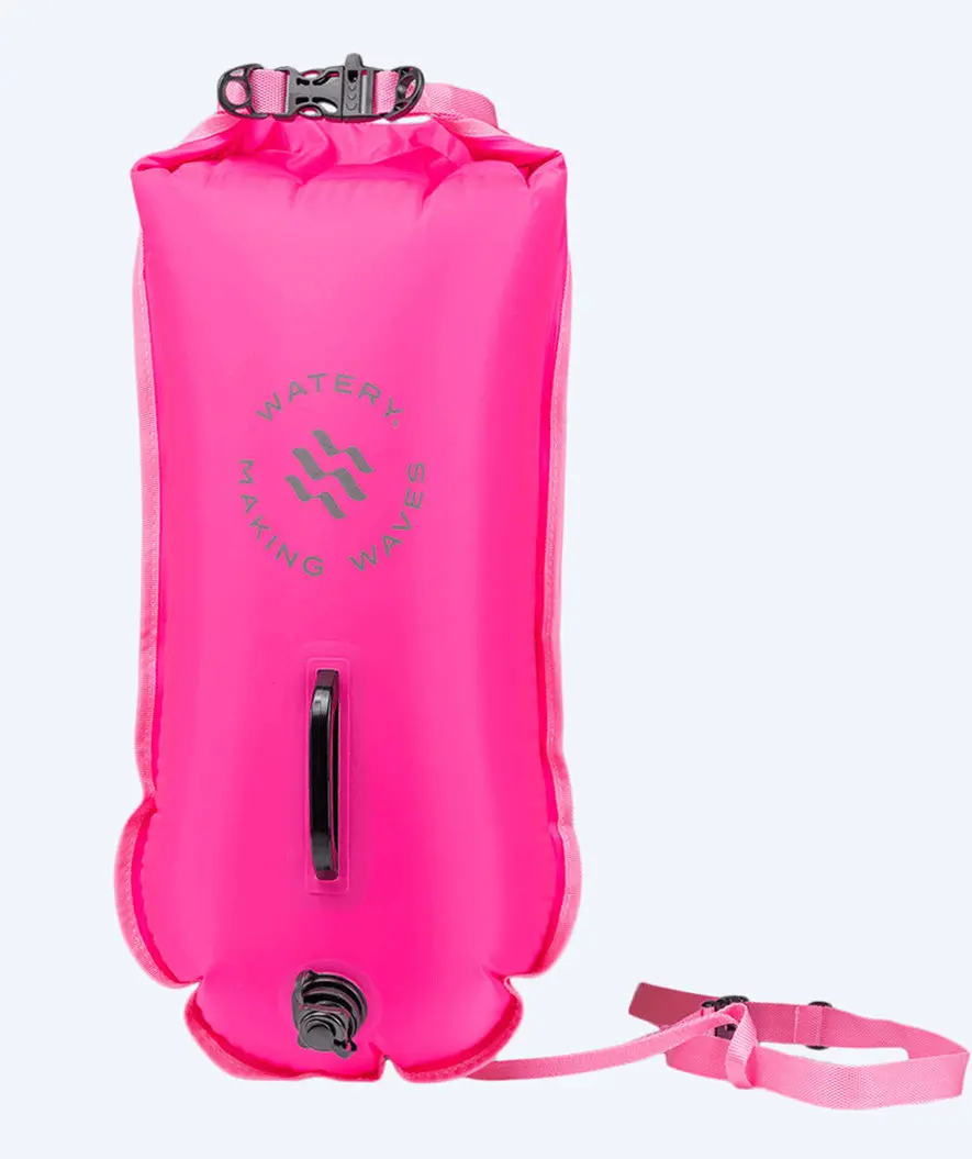 Watery svømmebag - Swim Buoy & Dry Bag 28L - Rosa