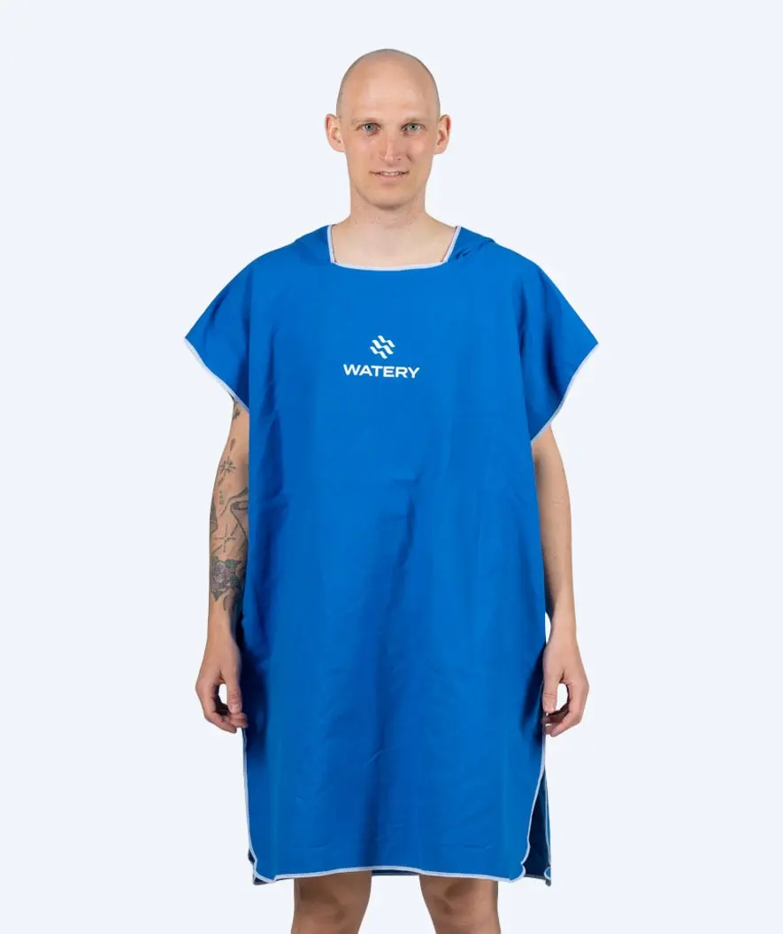 Watery badeponcho til voksne - Mikrofiber - Royal Blue