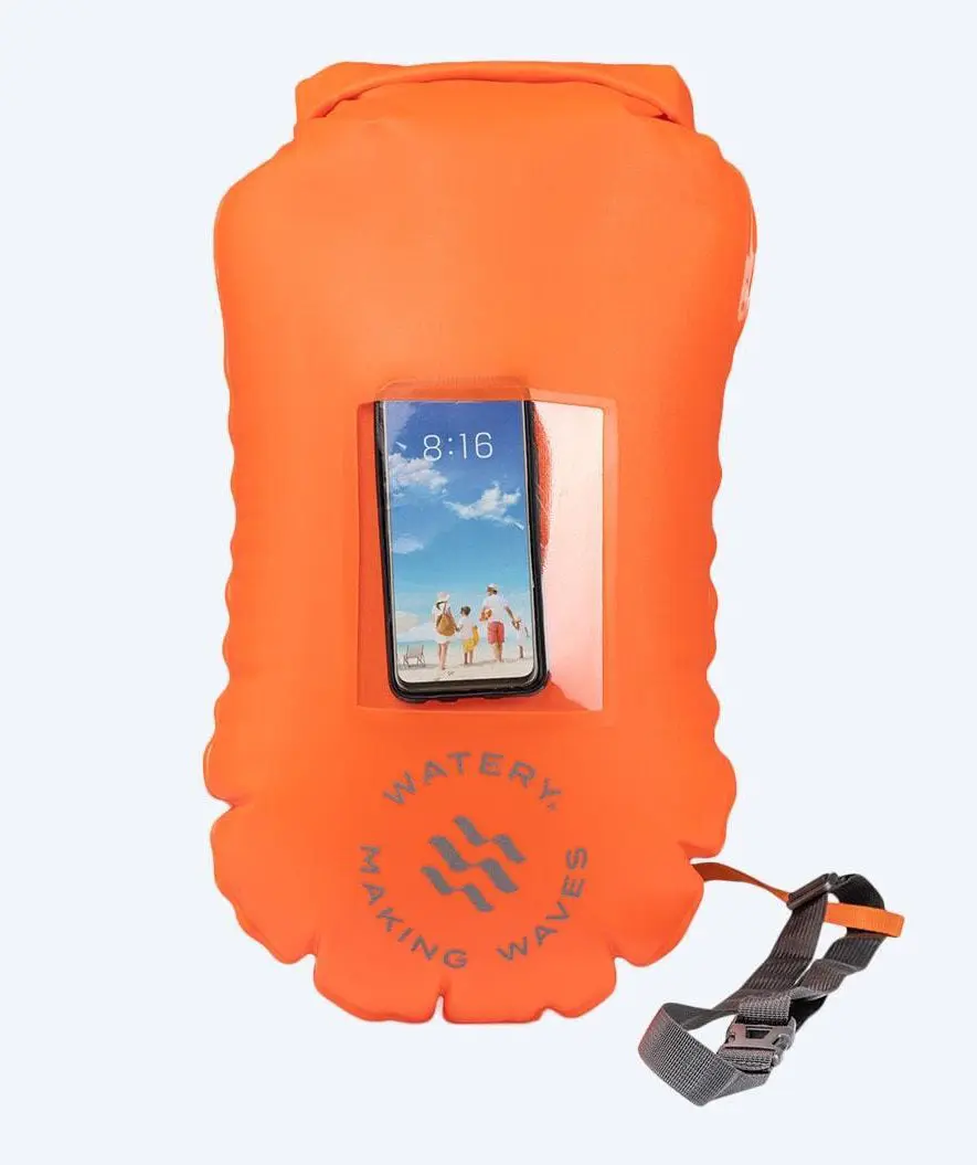 Watery svømmebag til svømming - Window PVC 28L - Oransje