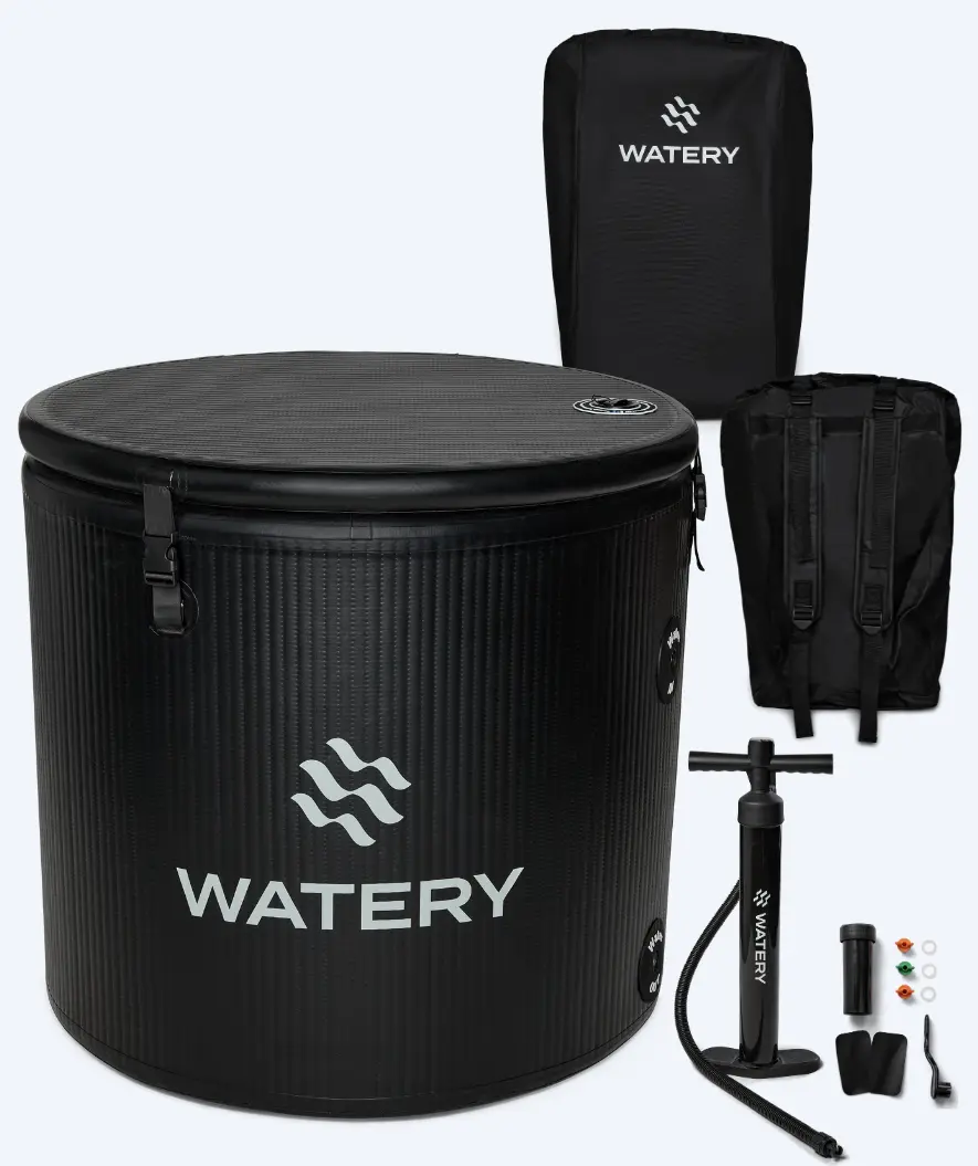 Watery oppblåsbart isbadekar - Deluxe - Svart