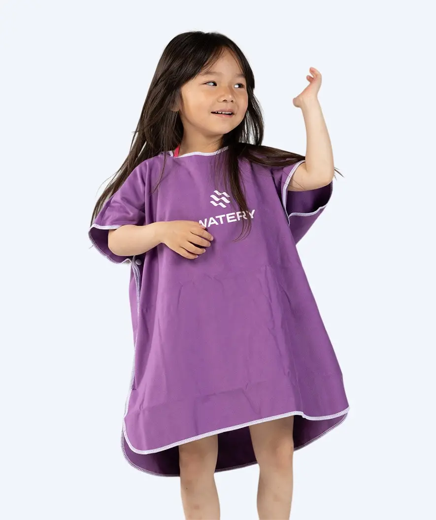 Watery badeponcho til barn (1-6) - Microfiber - Lilla