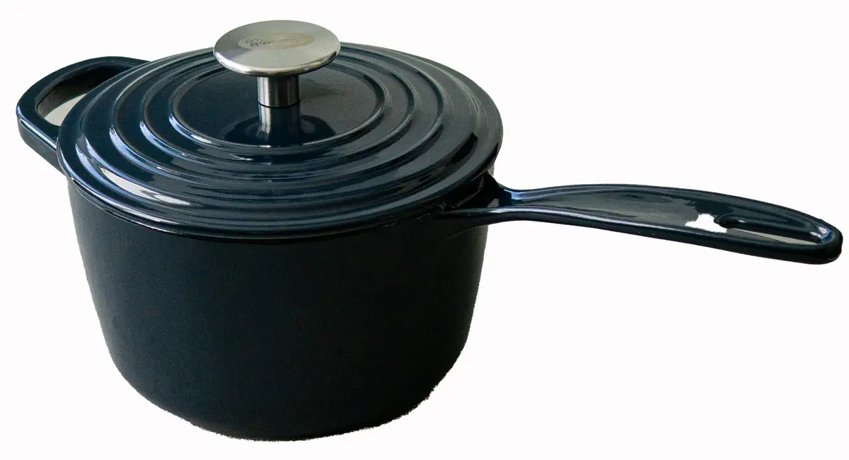 Støpejerngryte blå 1,6 L