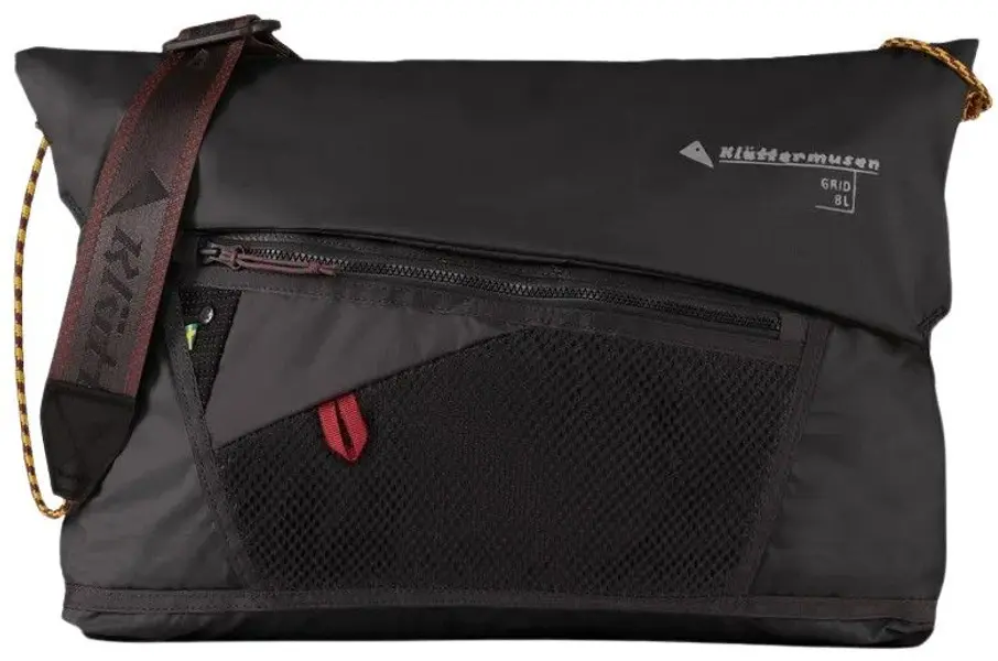 Grid Messenger Bag Raven