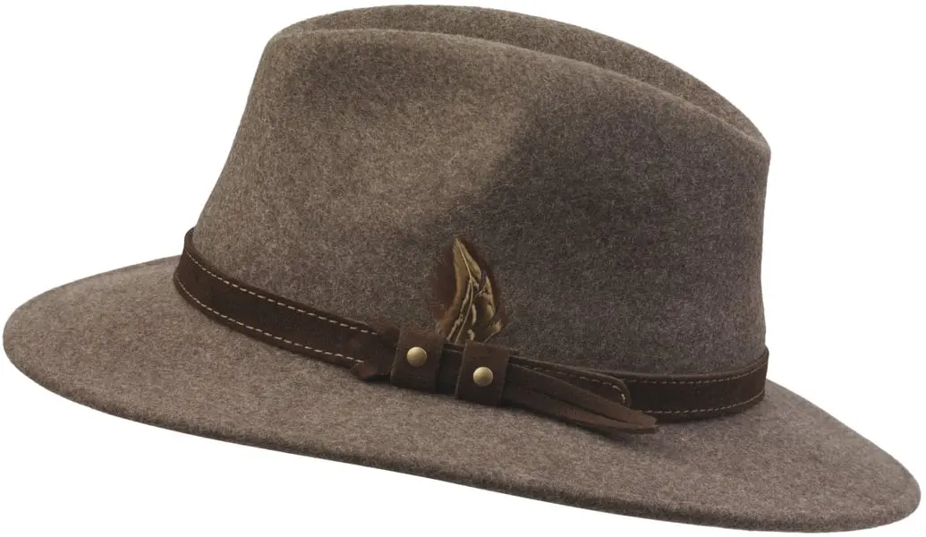 Country Fedora Fine Felt Brown Melange