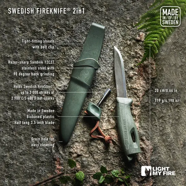 Swedish FireKnife 2 in1 Rusty Orange