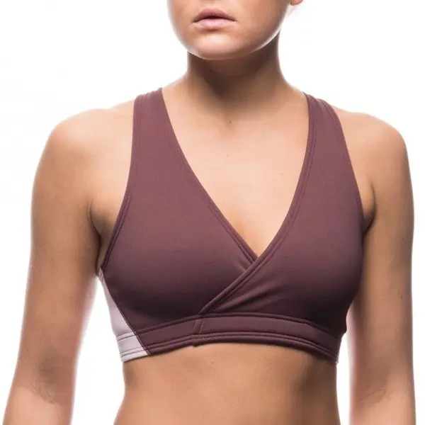 W's Mix Wrap Bra Mulberry Red