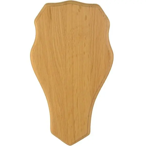 Troféskjold Lronhjort, Lys eik 48x25 cm