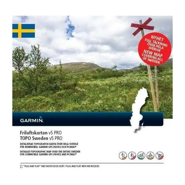 TOPO Sverige v5 PRO Friluftskartan