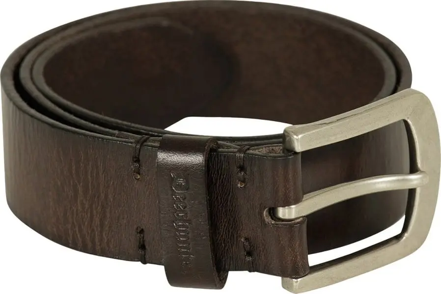 Leather Belt, Width 4 Cm Dark Brown